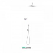Електронна душова система прихованого монтажу Tres Showers Technology з термостатом білий матовий/білий 09286564BM
