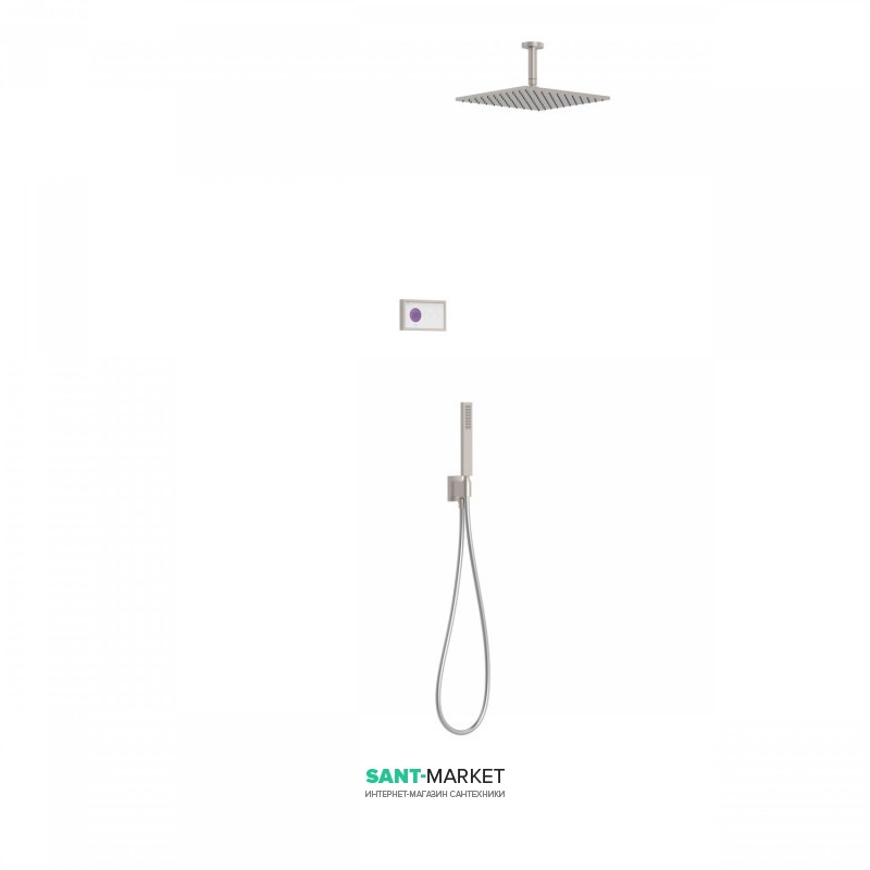 Електронна душова система прихованого монтажу Tres Shower Technology з термостатом білий матовий/білий 09286564AC