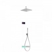Електронна душова система прихованого монтажу Tres Shower Technology з термостатом хром/чорний 09288564