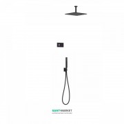 Електронна душова система прихованого монтажу Tres Shower Technology з термостатом чорний матовий/чорний 09288564NM
