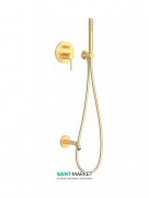 Смеситель для ванны Tres Study colors встроенный с ручным душем матовое золото 26218003OM