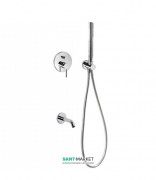 Смеситель для ванны Tres Study-Tres встроенный с ручным душем хром 26218003