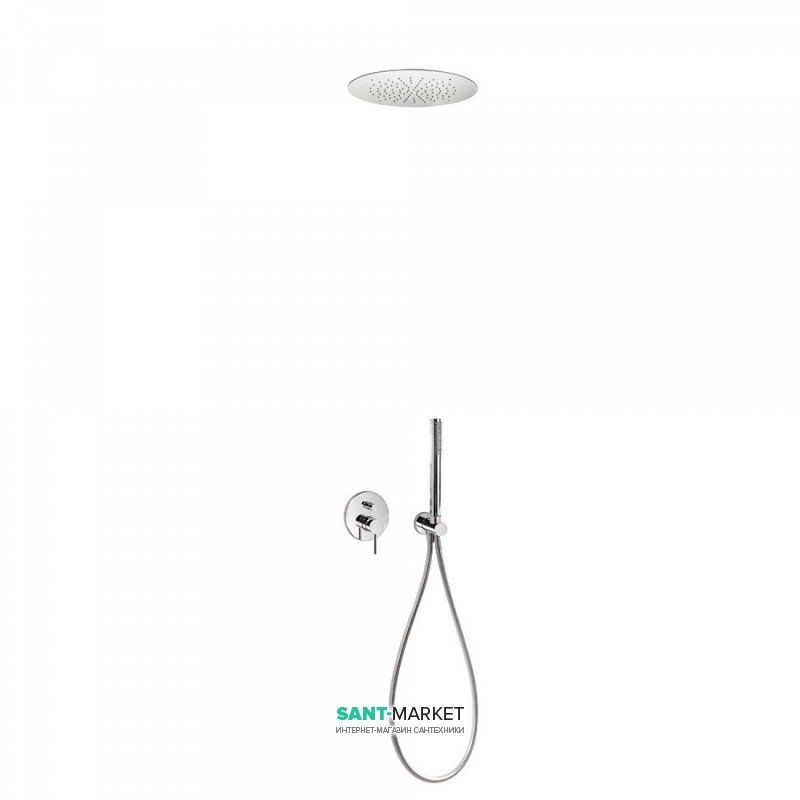 Душова система прихованого монтажу Tres Study-Tres з верхнім і ручним душем хром 26218099