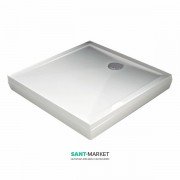 Душовий піддон Kolpa San Boston 90x90/O квадратний з панеллю акрил білий 737186