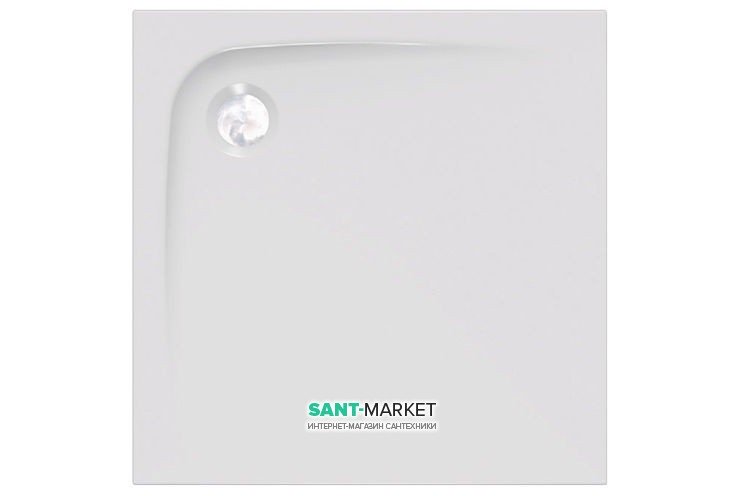 Душевой поддон Kolpa San Evelin Tray Q 80х80 квадратный акрил белый 593287