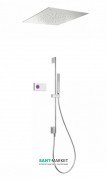 Электронная душевая система скрытого монтажа Tres Shower Technology с термостатом хром/белый 09286581
