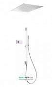 Электронная душевая система скрытого монтажа Tres Shower Technology с термостатом хром/белый 09286581