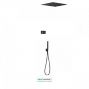 Электронная душевая система скрытого монтажа Tres Shower Technology с термостатом черный матовый/черный 09288561NM