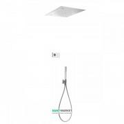 Электронная душевая система скрытого монтажа Tres Shower Technology хромотерапия с термостатом хром/белый 09286562