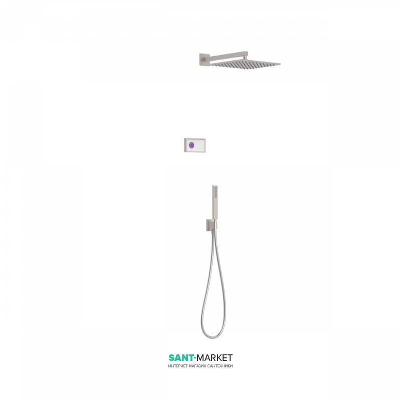 Электронная душевая система скрытого монтажа Tres Shower Technology с термостатом сталь/белый 09286563AC