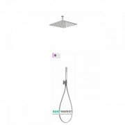 Электронная душевая система скрытого монтажа Tres Shower Technology с термостатом хром/белый 09286564