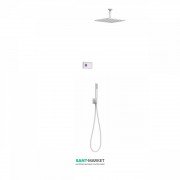Електронна душова система прихованого монтажу Tres Showers Technology з термостатом білий матовий/білий 09286564BM