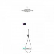 Електронна душова система прихованого монтажу Tres Shower Technology з термостатом хром/чорний 09288564