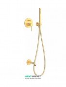Смеситель для ванны Tres Study colors встроенный с ручным душем матовое золото 26218003OM