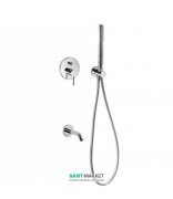 Смеситель для ванны Tres Study-Tres встроенный с ручным душем хром 26218003