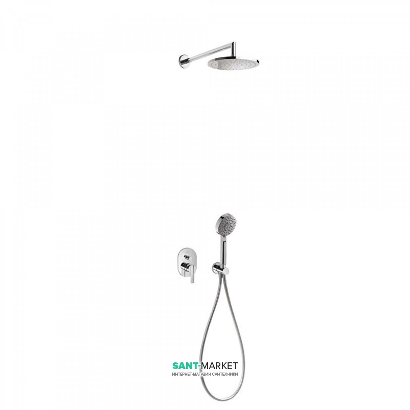 Душевая система скрытого монтажа Tres Lex-Tres с верхним и ручным душем хром 18188005