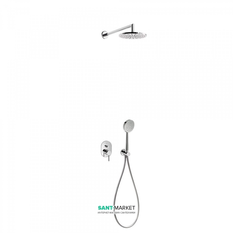 Душевая система Tres Alplus с верхним и ручным душем хром 20318002