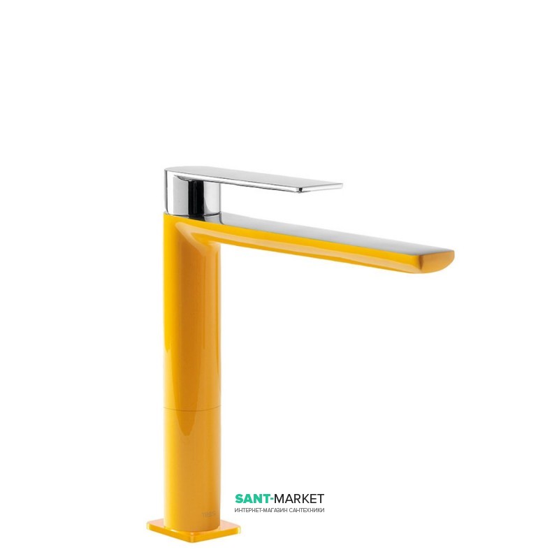 Смеситель для раковины Tres Loft colors однорычажный излив 172 мм янтарно-желтый/хром 20020303AM