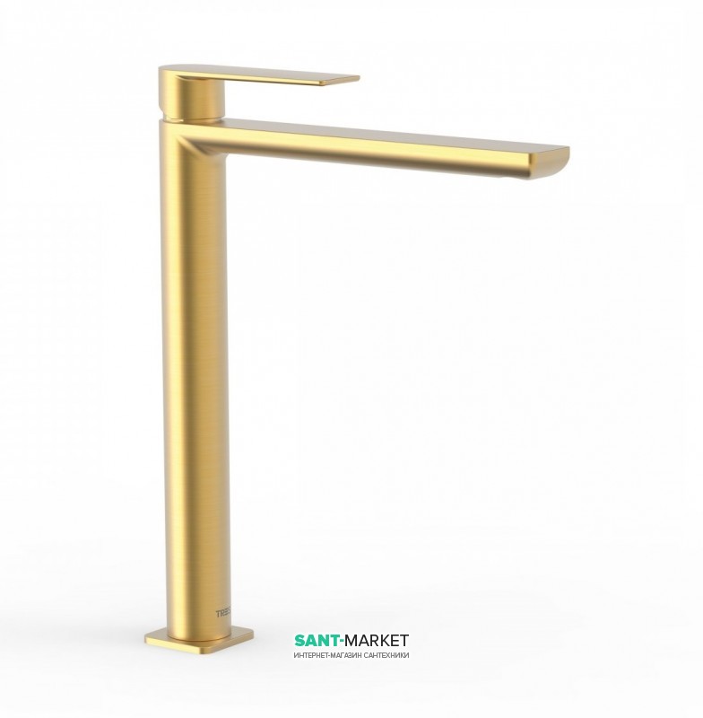 Смеситель для раковины Tres Loft colors однорычажный излив 220 мм золото матовый 20020305OM