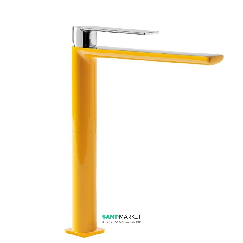 Смеситель для раковины Tres Loft colors однорычажный излив 220 мм янтарно-желтый/хром 20020305AM
