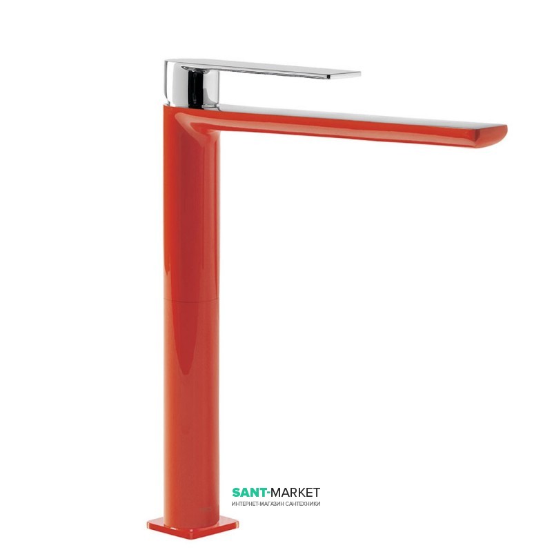 Смеситель для раковины Tres Loft colors однорычажный излив 220 мм красный/хром 20020305RO