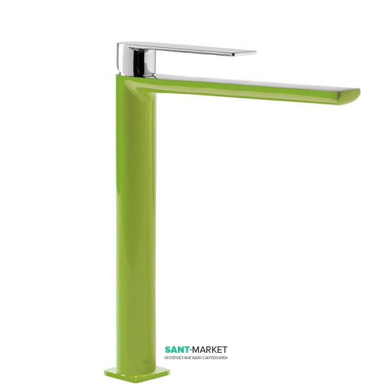 Смеситель для раковины Tres Loft colors однорычажный излив 220 мм зеленый/хром 20020305VE