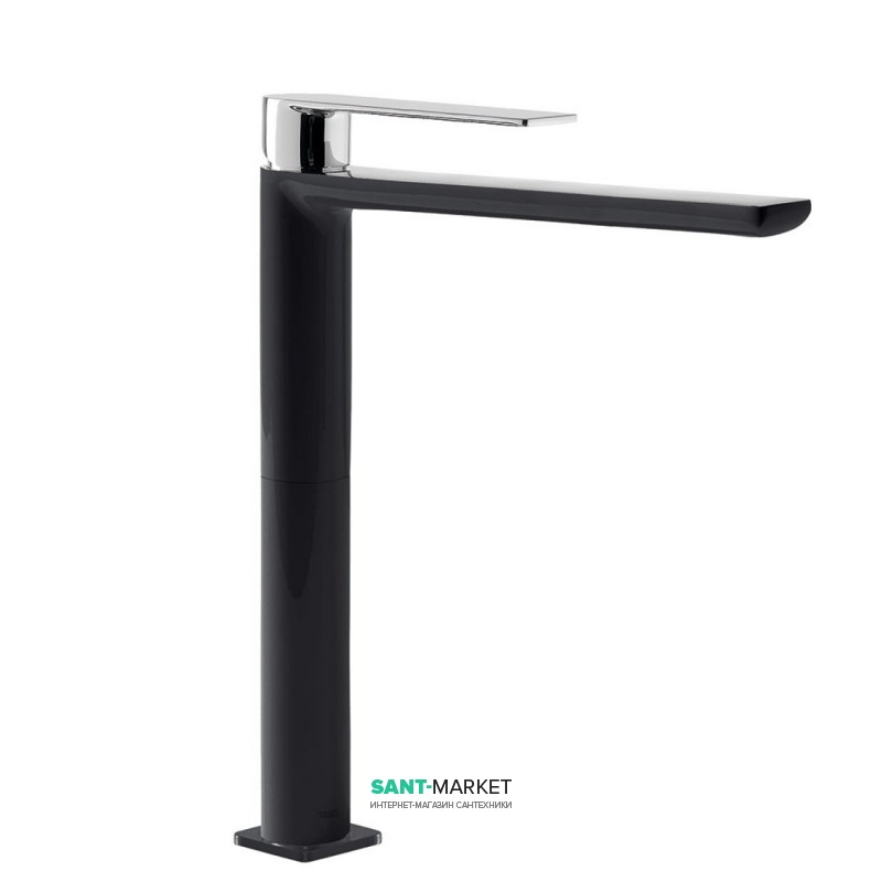 Змішувач для раковини Tres Loft colors одноважільний вилив 220 мм чорний/хром 20020305NE