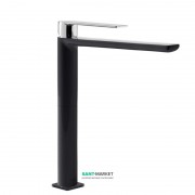 Смеситель для раковины Tres Loft colors однорычажный излив 220 мм черный/хром 20020305NE