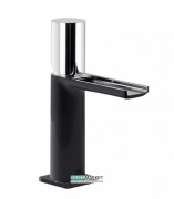 Смеситель для раковины Tres Loft colors однорычажный с открытым каскадным изливом черный/хром 20011002NE