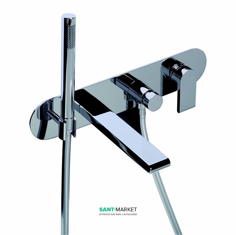 	Смеситель для ванной Bonomi Bonny настенный встраиваемый с переключателем и ручным душем хром 342320