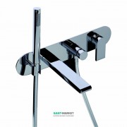 	Смеситель для ванной Bonomi Bonny настенный встраиваемый с переключателем и ручным душем хром 342320