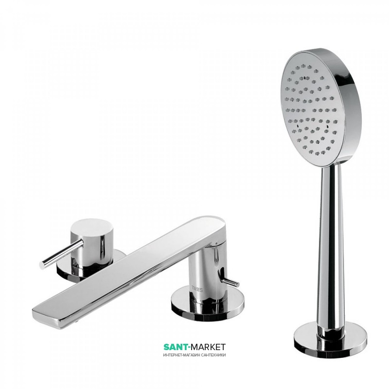 Смеситель на борт ванны Tres Alplus с ручным душем хром 20316102