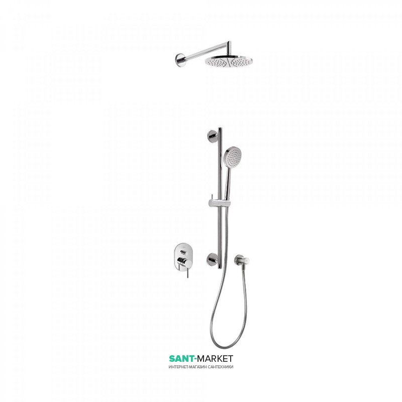 Душова система Tres Alplus з верхнім і ручним душем хром 20318003
