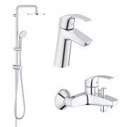 Набор смесителей для ванны Grohe Eurosmart с душевым гарнитуром хром 123246R