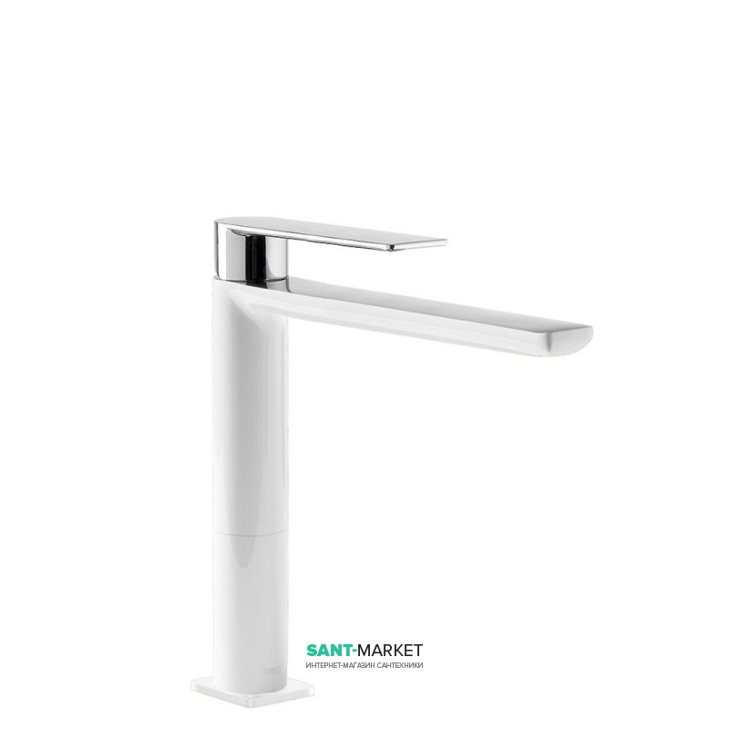 Смеситель для раковины Tres Loft colors однорычажный излив 172 мм белый/хром 20020303BL