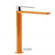 Змішувач для раковини Tres Loft colors одноважільний вилив 220 мм апельсиновий/хром 20020305NA