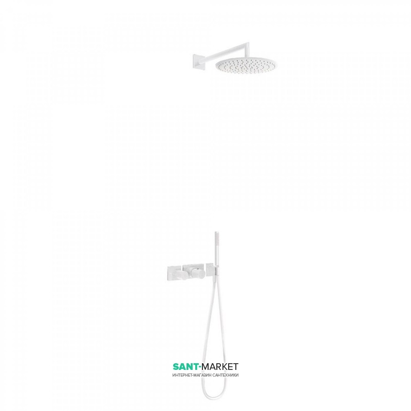 Душевая система Tres Block System colors термостатическая белый матовый 20735201BM