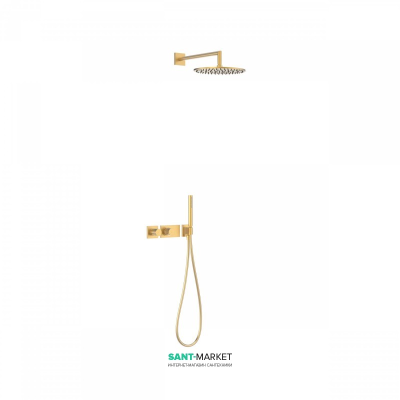 Душова система Tres Block System colors термостатична матове золото 20735201OM