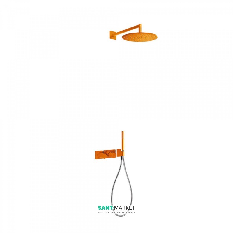 Душевая система Tres Block System colors термостатическая оранжевый 20735201TNA
