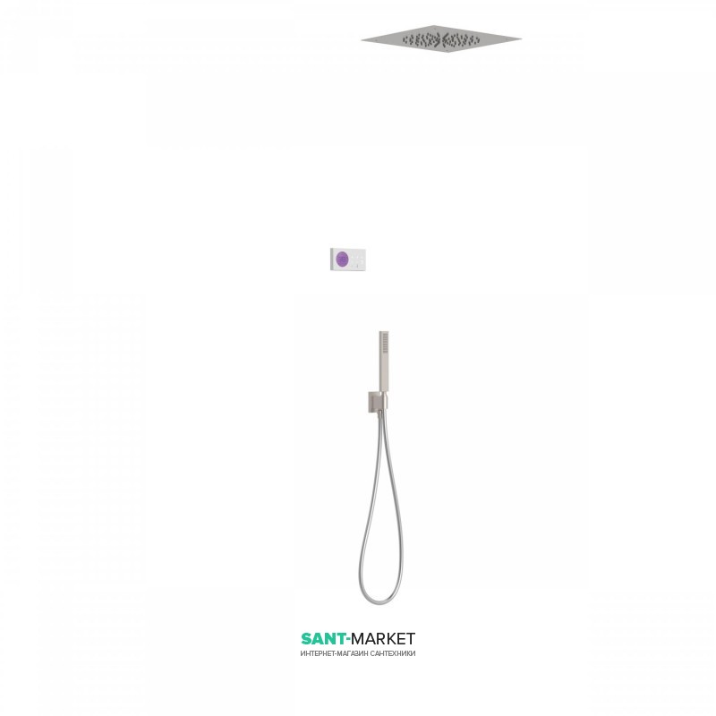 Электронная душевая система скрытого монтажа Tres Shower Technology с термостатом сталь/белый 09286584AC