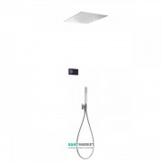 Електронна душова система прихованого монтажу Tres Shower Technology з термостатом хром/чорний 09288584