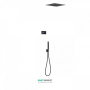 Електронна душова система прихованого монтажу Tres Shower Technology з термостатом чорний матовий/чорний 09288584NM