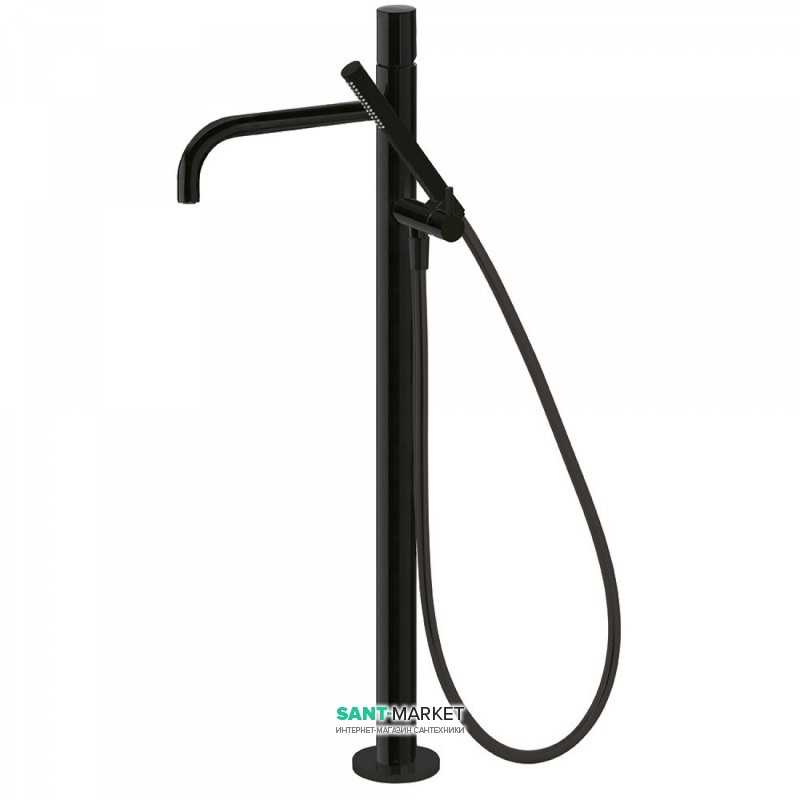 Змішувач для ванни Tres Study colors підлоговий з ручним душем чорний матовий 26247002NM