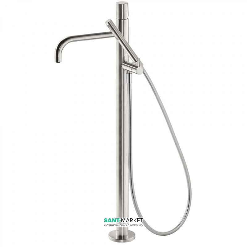 Змішувач для ванни Tres Study colors підлоговий з ручним душем сталь 26247002AC