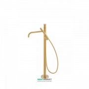 Смеситель для ванной Tres Study colors напольный с ручным душем матовое золото 26247002OM