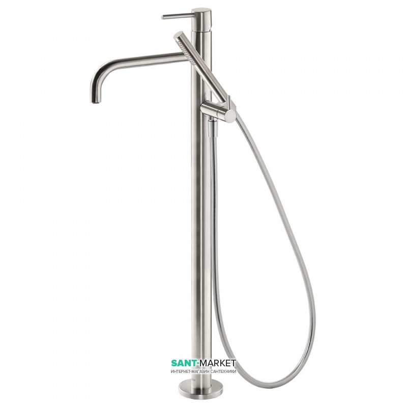 Змішувач для ванни Tres Study colors підлоговий з ручним душем сталь 26247001AC