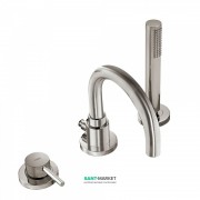 Смеситель на борт ванны Tres Study-Tres с ручным душем сталь 06215001AC