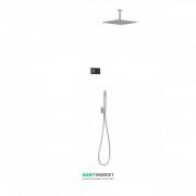 Электронная душевая система скрытого монтажа Tres Shower Technology с термостатом сталь/черный 09288564AC