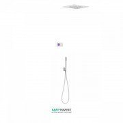 Электронная душевая система скрытого монтажа Tres Shower Technology с термостатом белый матовый/белый 09286584BM