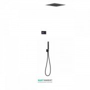 Електронна душова система прихованого монтажу Tres Shower Technology з термостатом чорний матовий/чорний 09288584NM